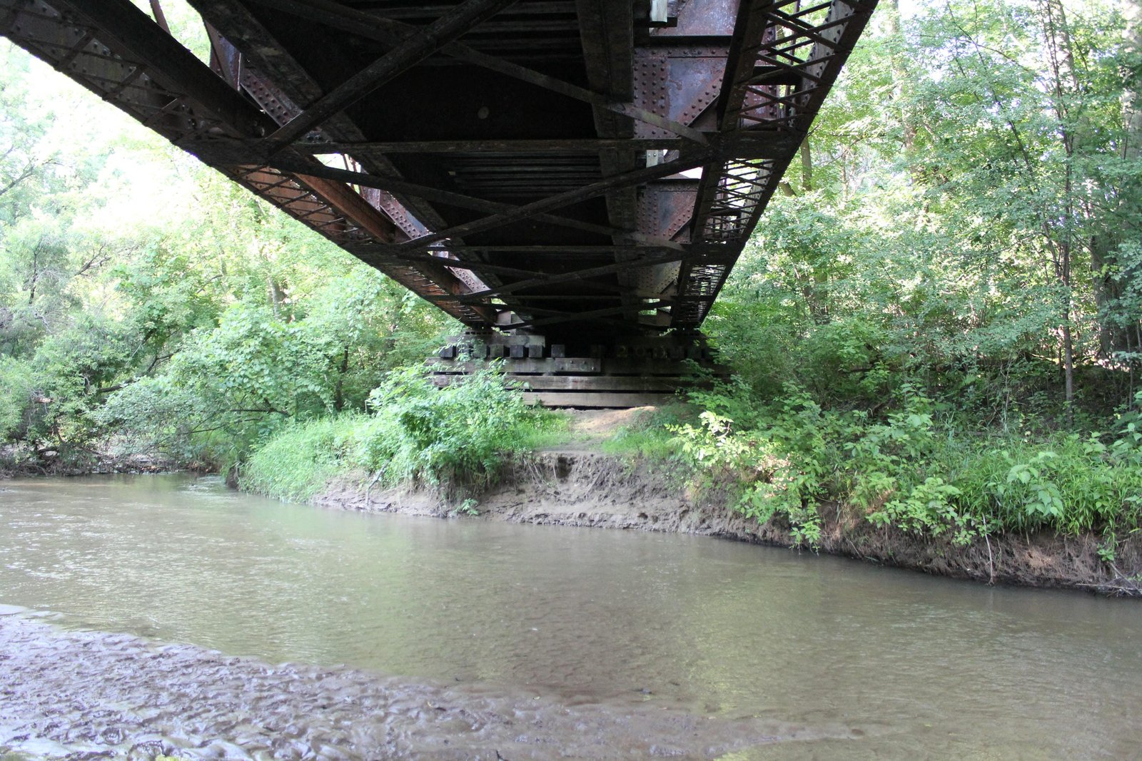 Under bridge